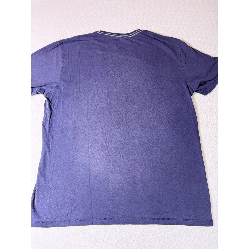 True Religion Blue Graphic T-Shirt‎ Size Large Buddha Guitar Tee